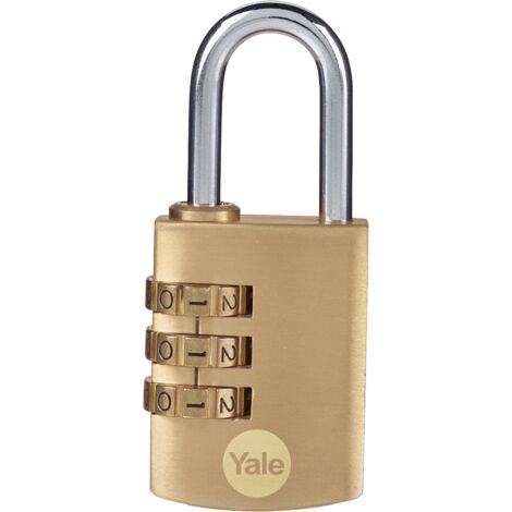 Yale - Y150B/30/125/1 Standardsicherheit 30mm Messing Kombination Vorhängeschlos