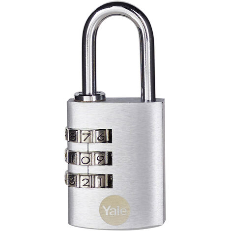 YALE Y151B/30/125/1 Vorhängeschloss 30 mm    Silber Zahlenschloss