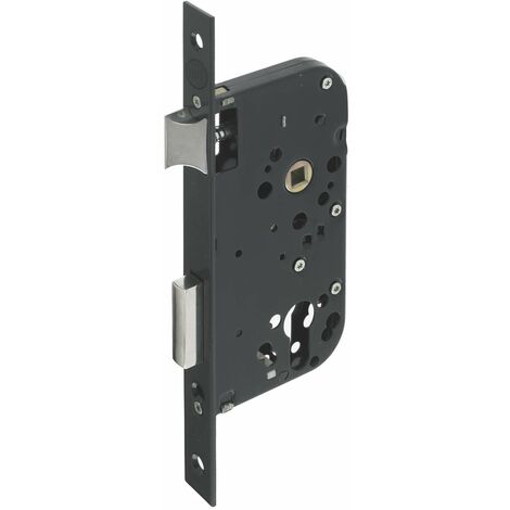 Yale Y60 Serratura da incasso foro cilindro, asse 50 mm, baule 148 mm, Y60K-A50/N, cassetta di sicurezza reversibile, testa quadrata per porta d'ingresso, di servizio, locali sensibili-nero, Axe 50mm