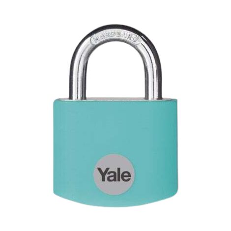 Yale - YE3B/25/112/1/TE Standardsicherheit 25mm Aluminium Vorhängeschloss - Teal - Offener Stahlbügel - 3 Schlüssel