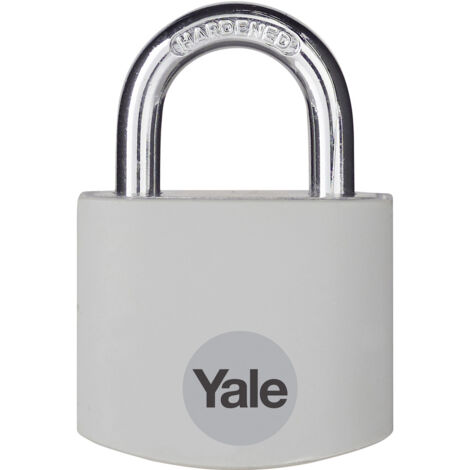 Yale - YE3B/32/116/1/GR Standardsicherheit 32 mm Aluminium Vorhängeschloss - Grau - offener Stahlbügel - 3 Schlüssel