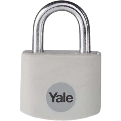 Yale - YE3B/50/126/1/GR Standardsicherheit 50 mm Aluminium Vorhängeschloss mit langem Bügel - Grau - langer Bügel aus gehärtetem Stahl - 3 Schlüssel