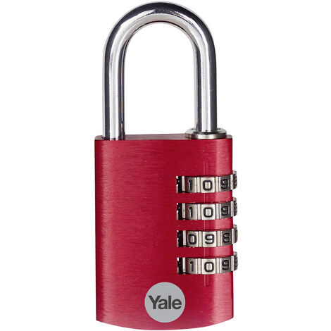 YALE YE3CB/38/131/1/CO Vorhängeschloss 38 mm    Rot Zahlenschloss