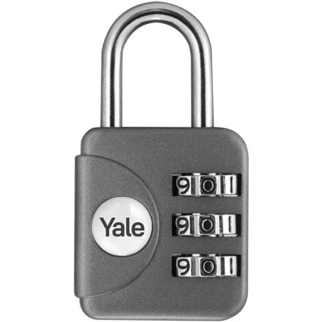 Yale YP1/28/121/1G Lucchetto da Viaggio a Combinazione, Grigio, 30 mm
