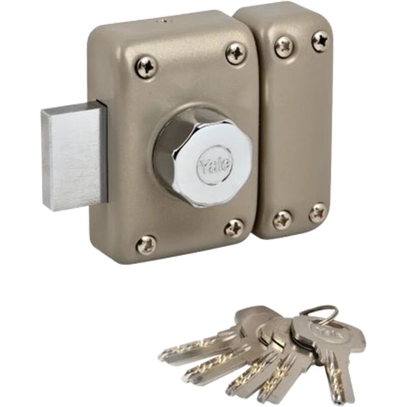 Verrou à bouton Yale Cylindre 6 goupilles ø 23 l 50 mm - YV26 - 20193000