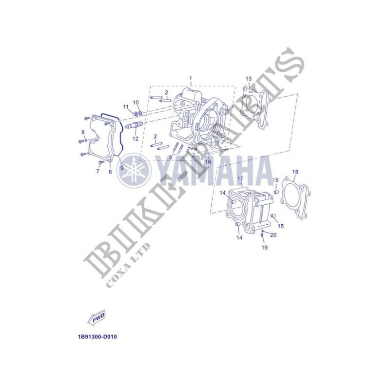 1B9-E1101-00 - Tête cylindre - X-Max 125 '09 - Yamaha