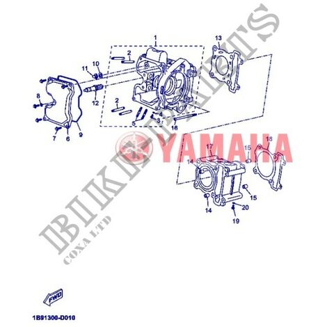 Yamaha 1B9-E1191-00 - Coperchio testata 1 - YP125R X-max 125 2013