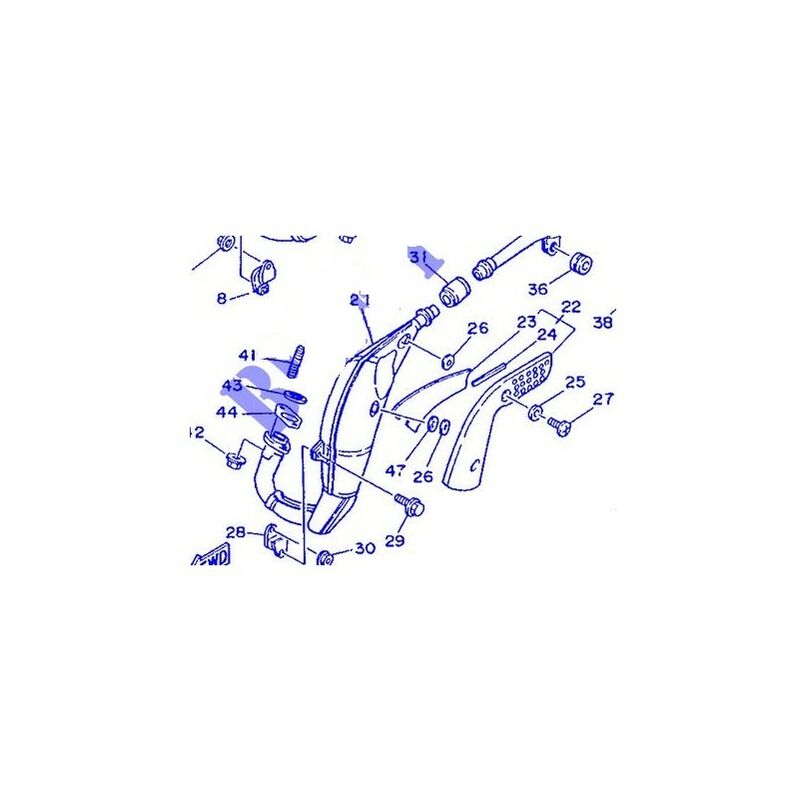 

2YK-14620-00 Codo de escape 2 - TDR 240 88-90 - Yamaha