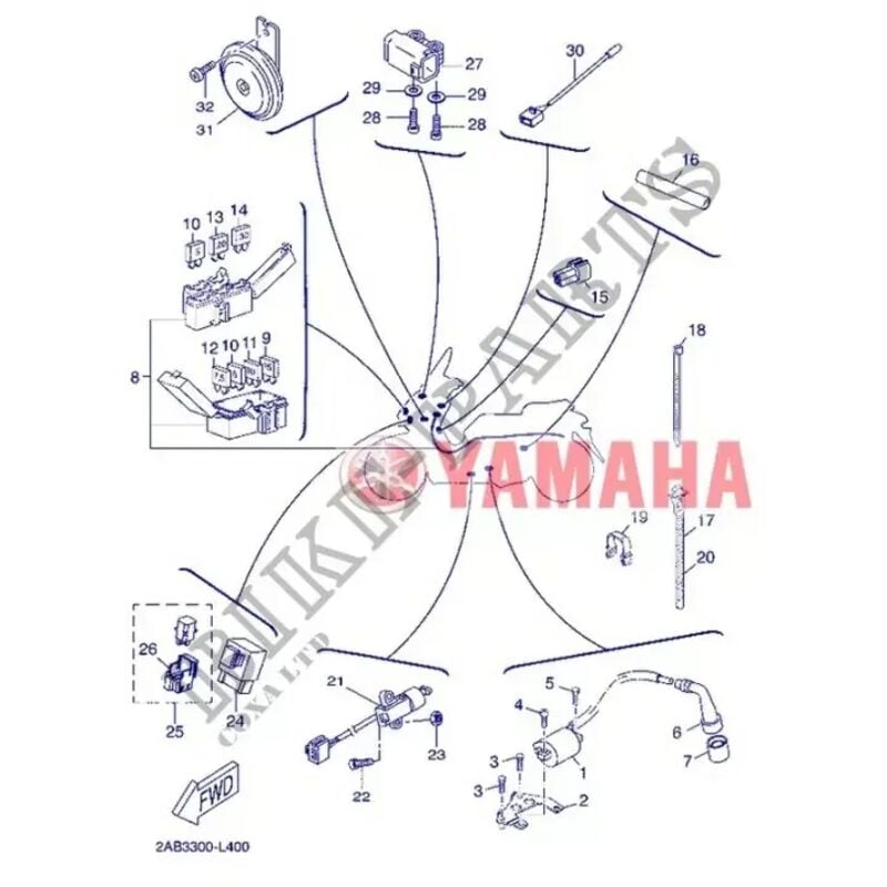 Yamaha - 39D-H2590-30 - Faisceau électrique complet d'origine - Xmax 125 2012