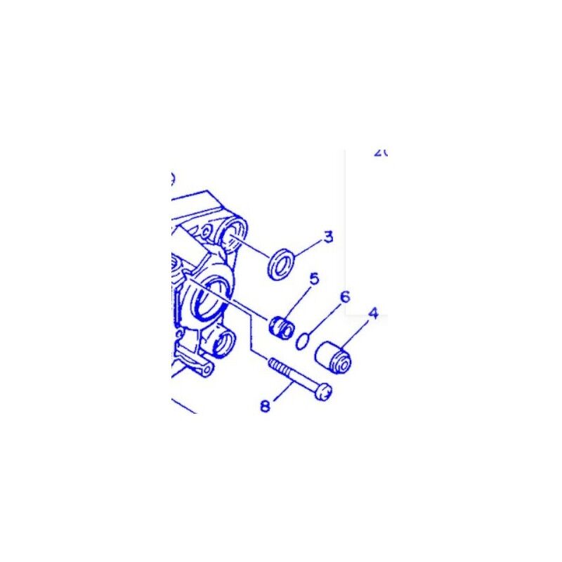 3NC-E5317-00-00 Support spacer DT125R 89-90 - Yamaha