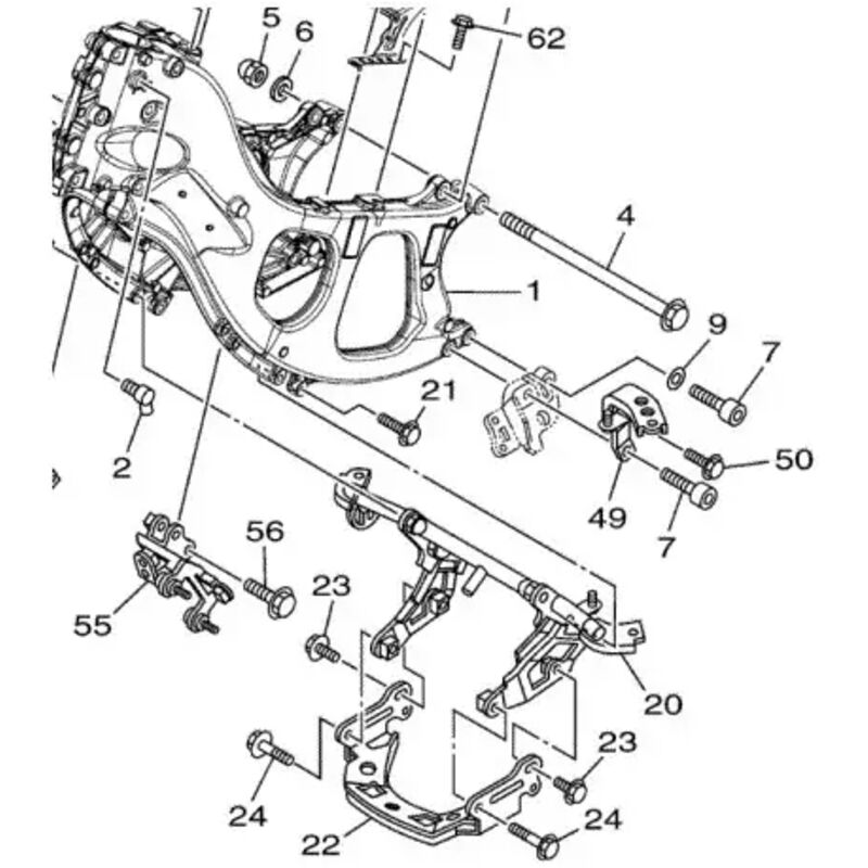 Yamaha - 4B5-2142K-00 Support radiateur T-Max 500 '09/11