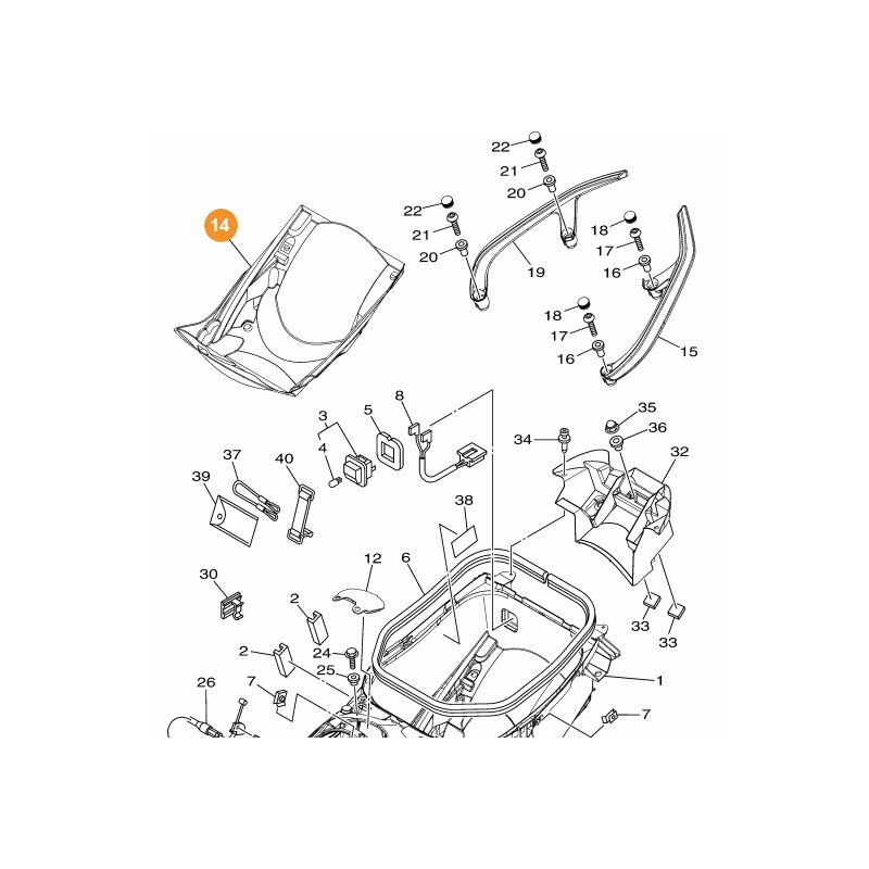 

4B5-24747-00 amortiguador de la silla de montar T-Max 500 '08 / 11 - Yamaha