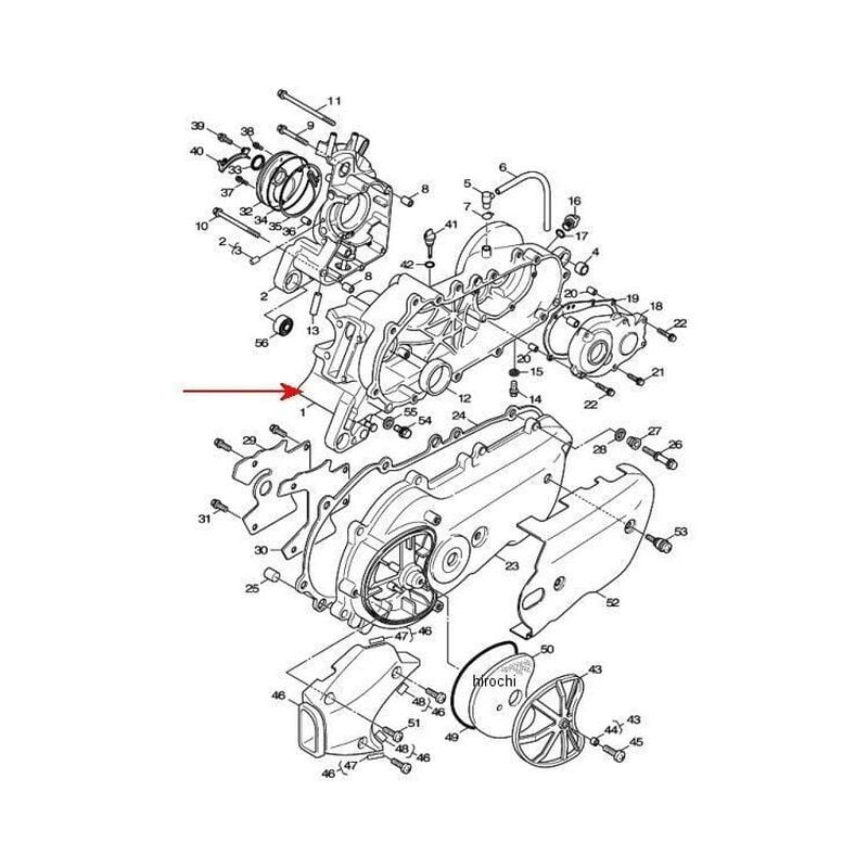 Yamaha - 5ML-E5111-00 Engine housing - xc Cygnus FlameX 125