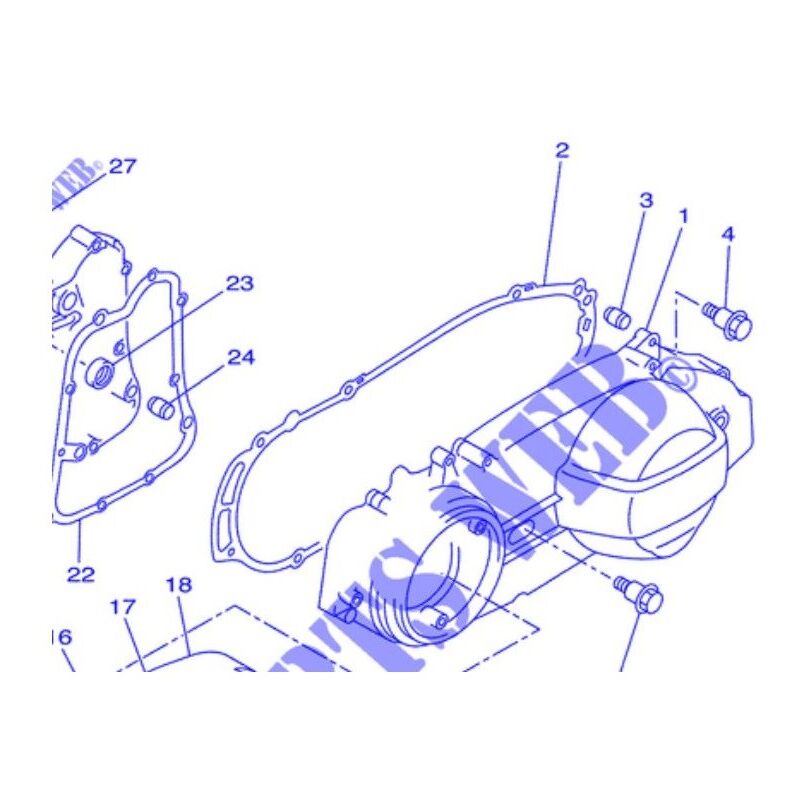 Yamaha 5SE-E5451-00 Crankcase cover gasket 1 - VerSity 300 02-05