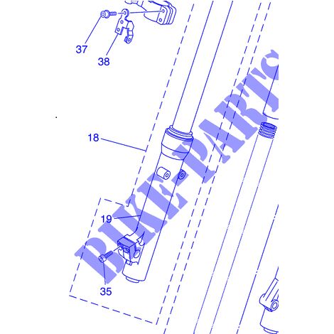 Yamaha 5SE-F3136-00 - Bas de fourche (droit) - VP300 VERSitY 2002