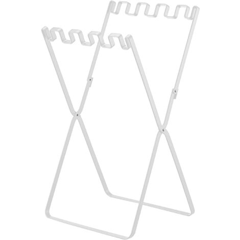 YAMAZAKI 7908 TOWER Foldable Plastic Bag Holder, black, Steel, 33 x 31 x 60 cm