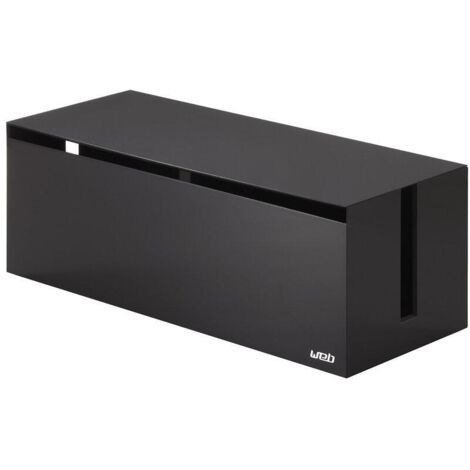 Yamazaki Boîte de Rangement Câbles Noire 40 cm