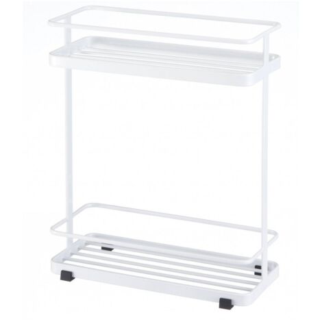 YAMAZAKI - Etagère salle de bain en métal 2 niveaux