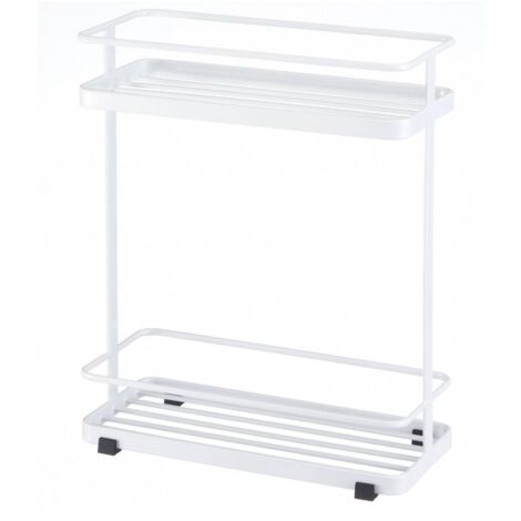 YAMAZAKI home Scaffale portaoggetti da bagno e doccia, taglia unica, bianco