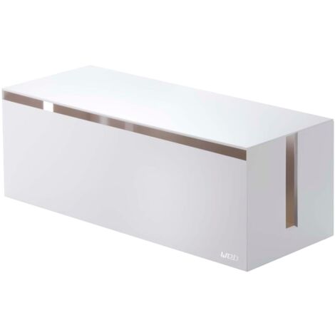 YAMAZAKI Home Web Cable Box - Scatola organizzatrice per cavi bianco