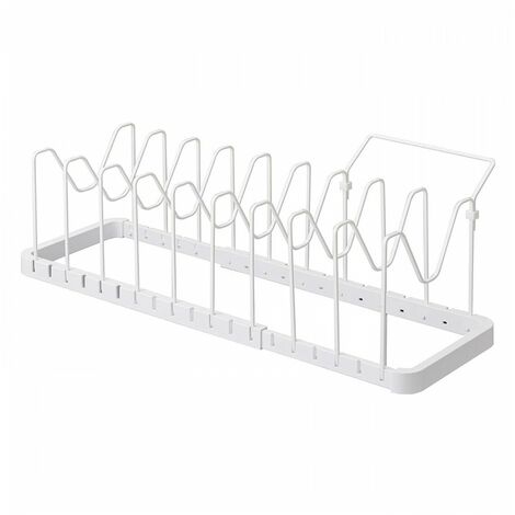YAMAZAKI - Rangement poêles et couvercles extensible en acier