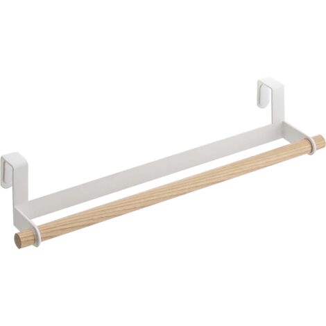 Yamazaki Tosca porta asciugamani bianco e legno 33 cm