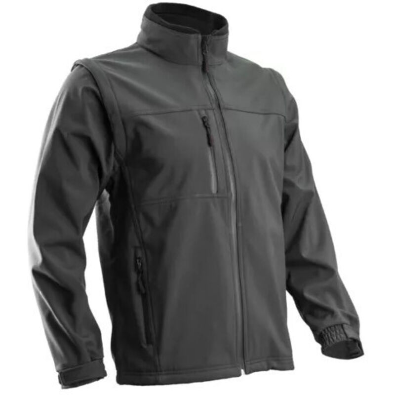 Veste Yang 2 en 1 grise Softshell manches amovibles taille l Coverguard