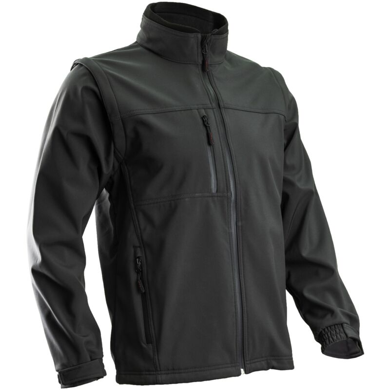 Veste de travail softshell yang 2 en 1 - Noir s - 40/42