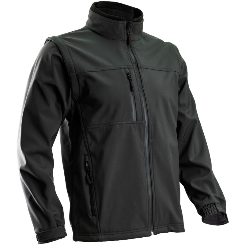 Veste de travail softshell yang 2 en 1 - Noir m - 44/46