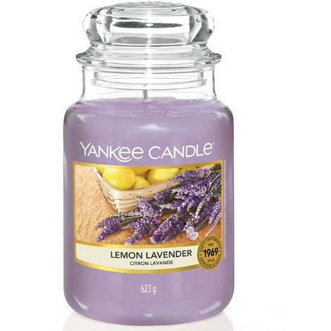 Yankee Candle 10504 - Candela in barattolo in vetro, 625 g, fragranza: lavanda/limone
