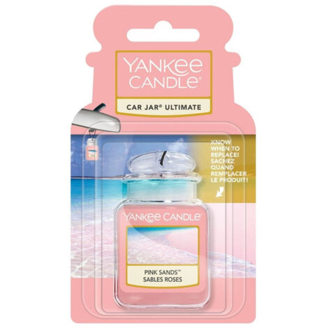 YANKEE CANDLE Auto-Duftgel im Glas, Duftrichtung PINK SANDS, 25 g