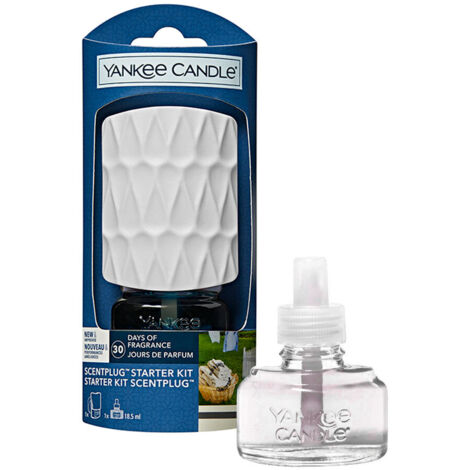 YANKEE CANDLE BASE PER DIFFUSORE DI FRAGRANZA ELETTRICO SCENTPLUG PATTERN RICARICA CLEAN COTTON
