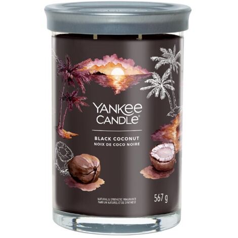 YANKEE CANDLE CANDELA GIARA GRANDE TUMBLER BLACK COCONUT