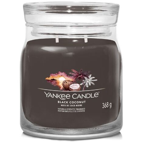 YANKEE CANDLE CANDELA GIARA MEDIA SIGNATURE BLACK COCONUT