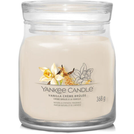 YANKEE CANDLE CANDELA GIARA MEDIA SIGNATURE VANILLA CRÈME BRÛLÉE
