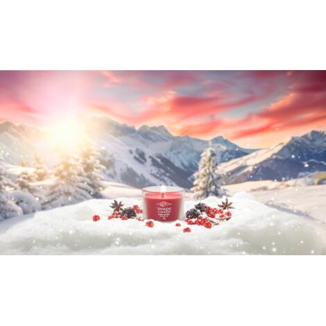 YANKEE CANDLE Candela in vetro Santa on Skis