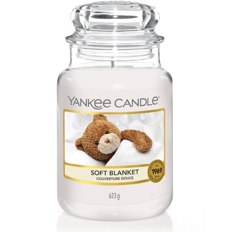 Yankee Candle Candela profumata in giara grande  Coperta morbida  Durata Fino a 150 Ore  Regali per donne