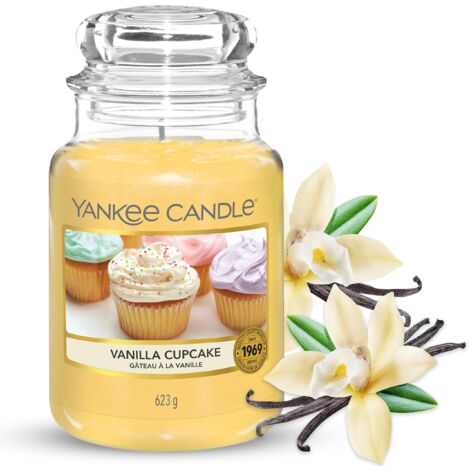 Yankee Candle Candela profumata in giara grande  Cupcake alla vaniglia  Durata Fino a 150 Ore  Regali perfetti per le donne
