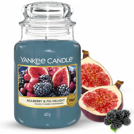 Yankee Candle Candela profumata in giara grande  Delizia al gelso e ai fichi  Durata Fino a 150 Ore  Regali perfetti per la festa della mamma per le donne