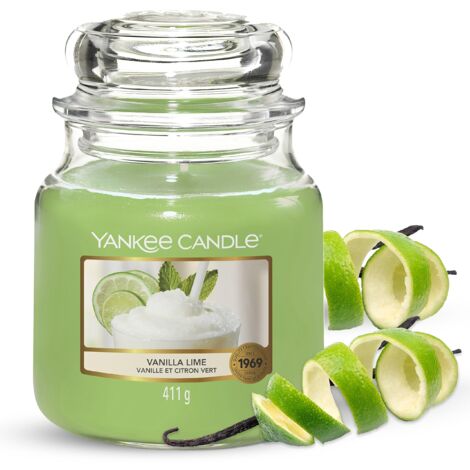Yankee Candle Candela profumata in giara media  Calce alla vaniglia  Durata Fino a 75 Ore