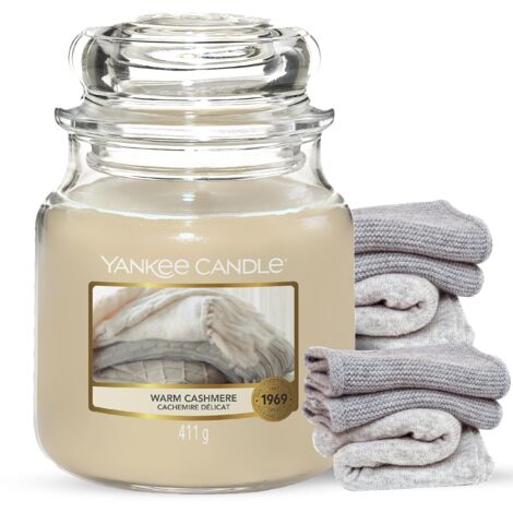 Yankee Candle Candela profumata in giara media  Caldo cashmere  Durata Fino a 75 Ore