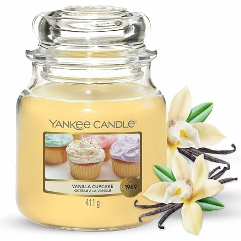 Yankee candle candela profumata in giara media, calce alla vaniglia