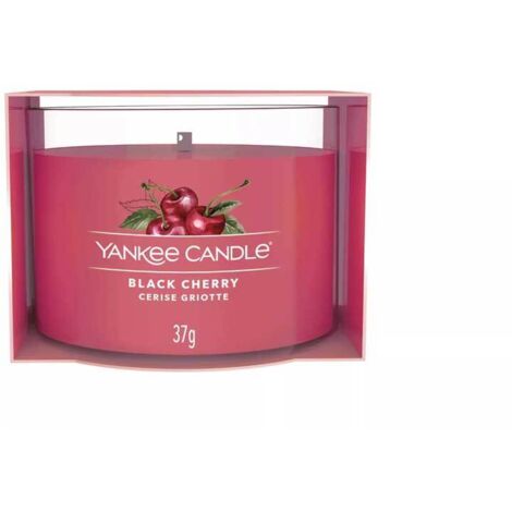YANKEE CANDLE CANDELA PROFUMATA VOTIVE IN VETRO BLACK CHERRY PROFUMO CASA INTERNI