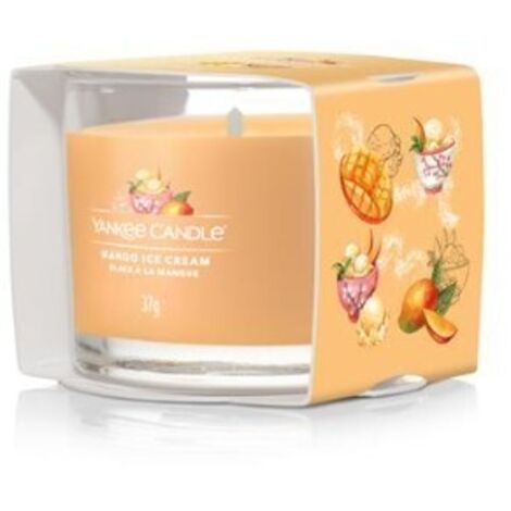YANKEE CANDLE CANDELA PROFUMATA VOTIVE IN VETRO MANGO ICE CREAM PROFUMO CASA INTERNI