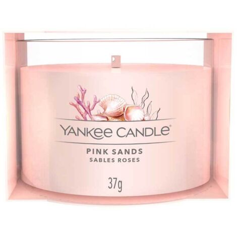 YANKEE CANDLE CANDELA PROFUMATA VOTIVE IN VETRO PINK SANDS PROFUMO CASA INTERNI