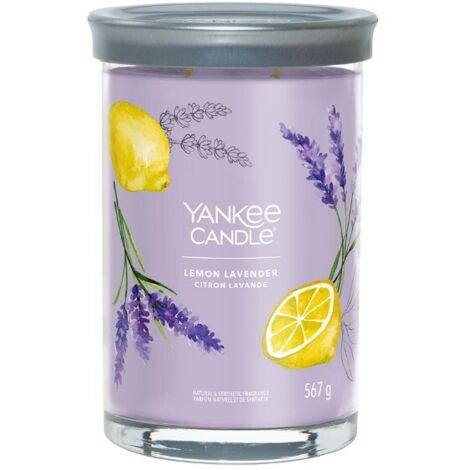 YANKEE CANDLE CANDELA TUMBLER GRANDE SIGNATURE LEMON LAVENDER