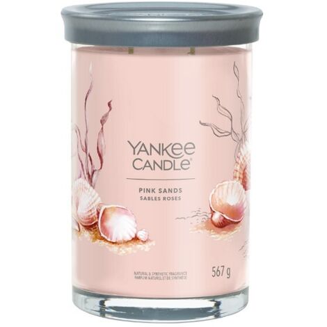 YANKEE CANDLE CANDELA TUMBLER GRANDE SIGNATURE PINK SANDS