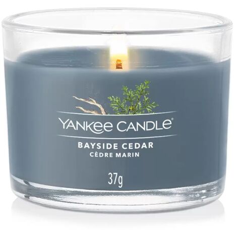 YANKEE CANDLE CANDELA VOTIVE IN VETRO SINGOLA BAYSIDE CEDAR