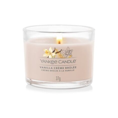 YANKEE CANDLE CANDELA VOTIVE IN VETRO SINGOLA VANILLA CRÈME BRULEE