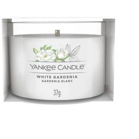 YANKEE CANDLE CANDELA VOTIVE IN VETRO SINGOLA WHITE GARDENIA